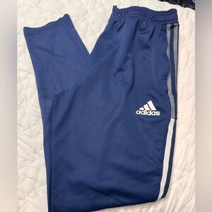 Adidas Blue Sweatpants with Classic Stripes